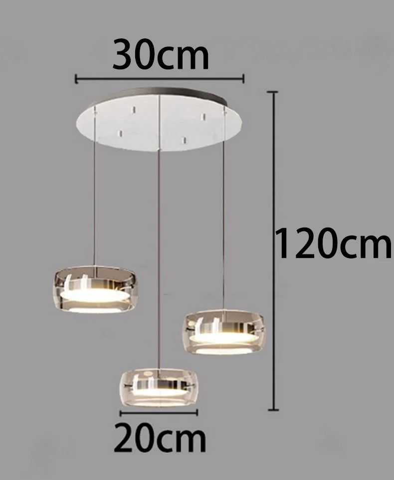 Modern Üveg és Fém Multi-Fejes Csillár – 1–5 Fejes LED Nappaliba