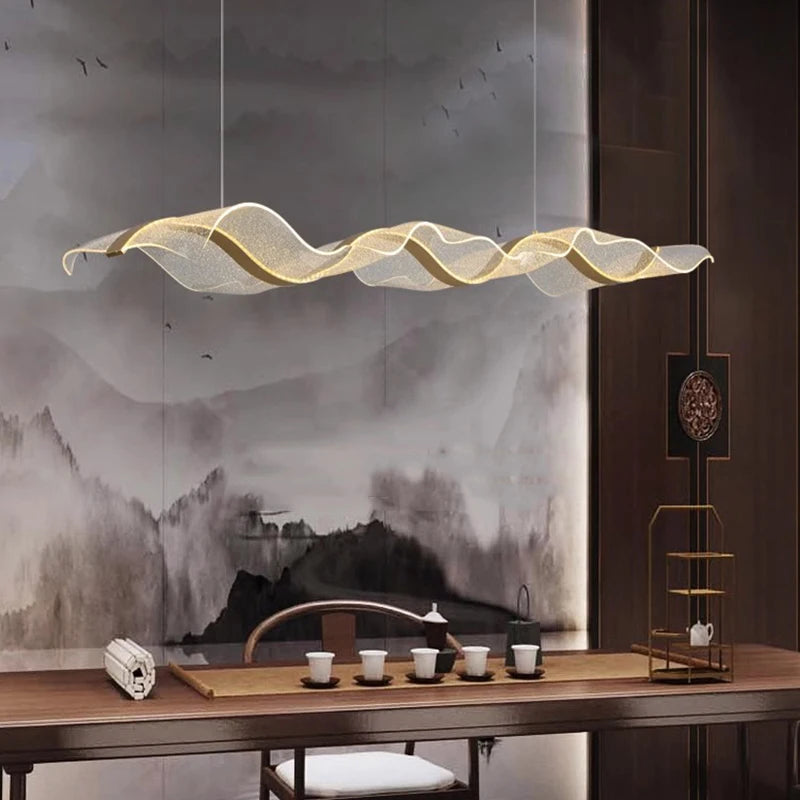 Modern Függőlámpa Nappaliba és Étkezőbe – LED, Táv- és APP-vezérelt (100–220 cm)
