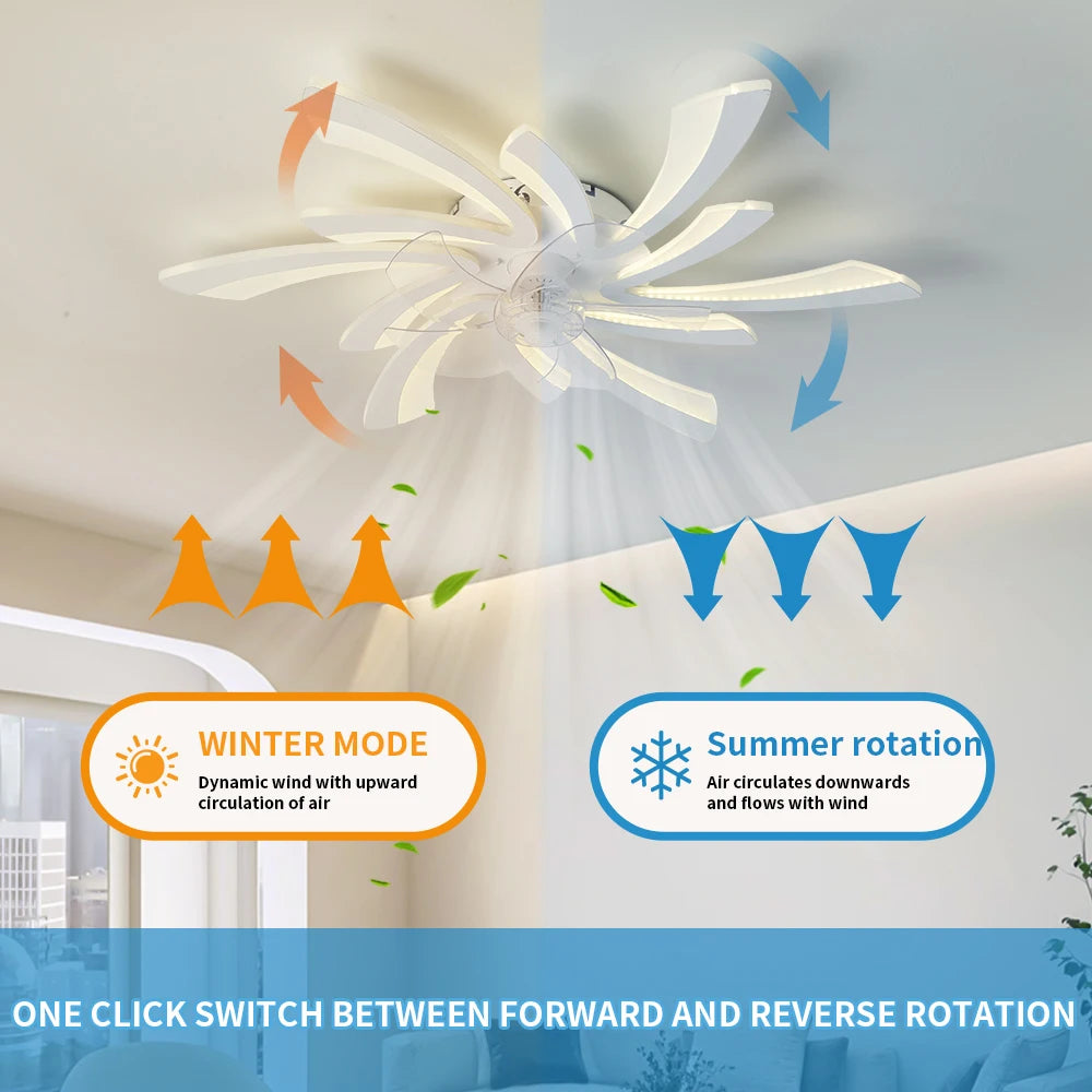 Mennyezeti Ventilátor Lámpával – Csendes DC Motor, APP és Távirányítós Dimmer