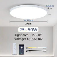 Okos Nagy LED Mennyezeti Lámpa – Távirányítós, Dimmelhető 36–80W