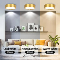 Arany LED Downlight Spotlámpa – Vékony Felületre Szerelt, Háromszinű, 5–25W