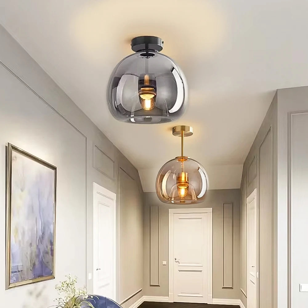 Üveg Nordic Mennyezeti Lámpa – Modern LED Folyosóra