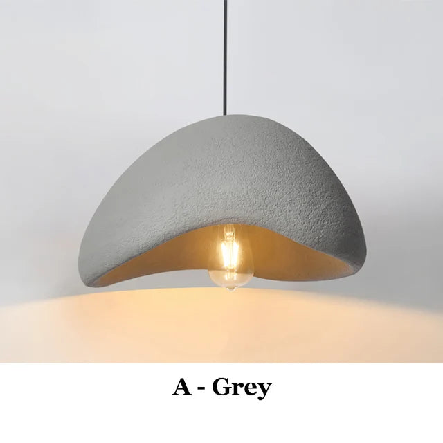 Nordik Wabi Sabi Függő Csillár – Kézzel Készített LED Lámpa Étkezőbe és Nappaliba