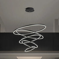 Többgyűrűs Modern LED Függesztő Csillár – 4–5 Gyűrű Nappaliba