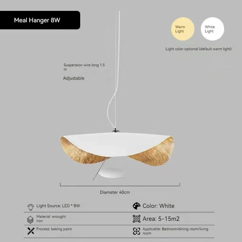 Modern Íves Csillár "Francia Kalap" Design – Szemkímélő LED Lámpa Nappaliba