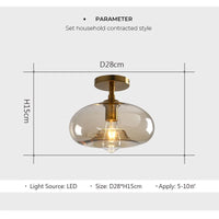 Modern LED Üveg Mennyezeti Lámpa – Minimalista Lámpa Előszobába és Folyosóra