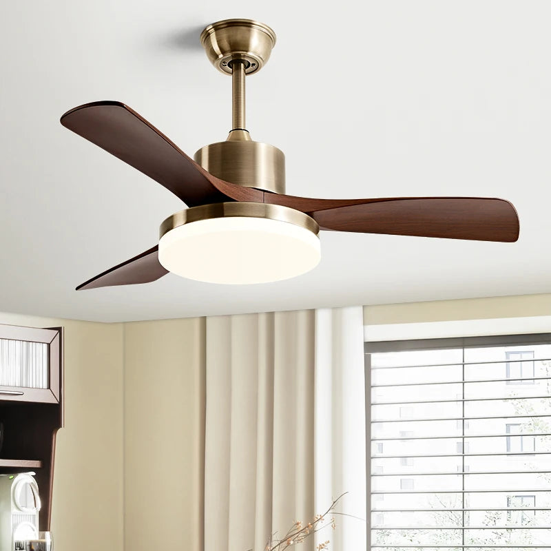 Modern DC Mennyezeti Ventilátor Lámpával – Erős Légmozgás, Távirányítóval