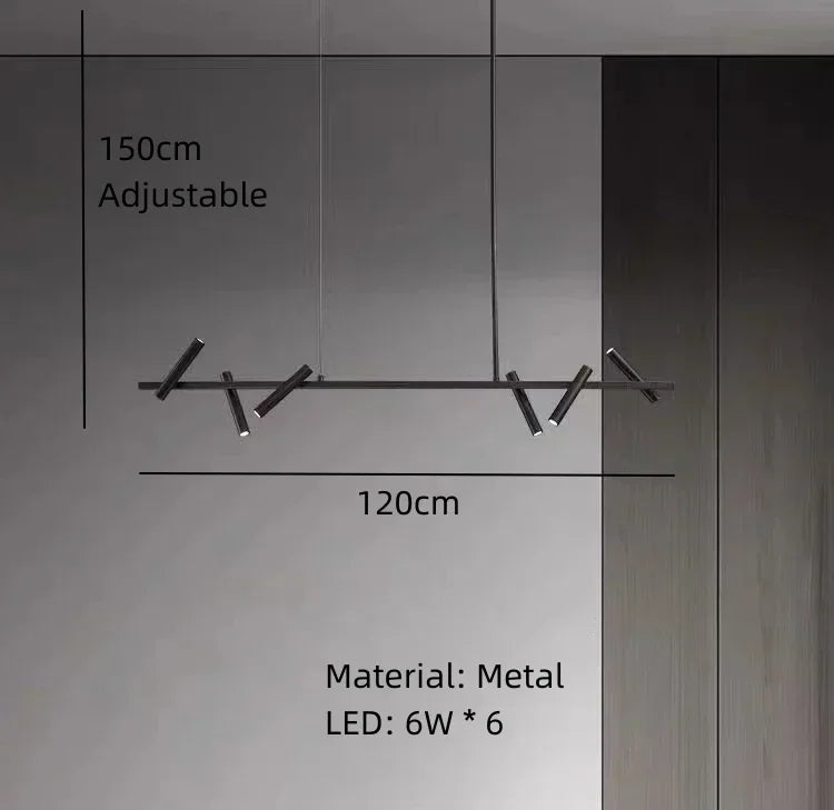 Nordic Design LED Csillár – Fém Függőlámpa Nappaliba és Étkezőbe (6/8/10 karos)