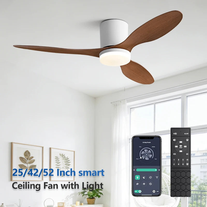 3 Lapátos DC Mennyezeti Ventilátor Lámpával – Alacsony Mennyezethez