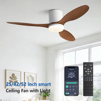 3 Lapátos DC Mennyezeti Ventilátor Lámpával – Alacsony Mennyezethez