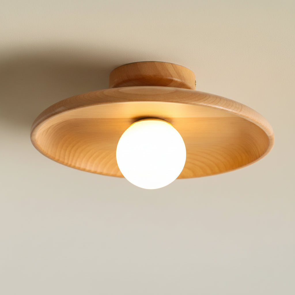 Fa Kerek Mennyezeti Lámpa – Nordic E27 LED