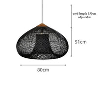 Rattan Függesztő Lámpa – Japán Stílusú Vintage LED E27