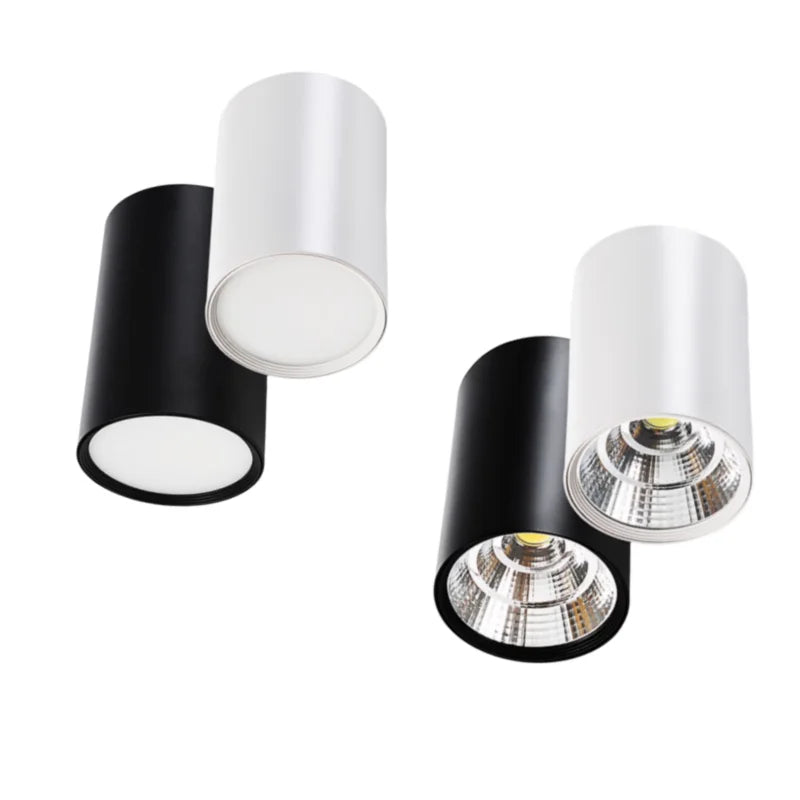 Dimmelhető COB LED Downlight – Mennyezeti Spotlámpa Fehér/Fekete, 7–30W