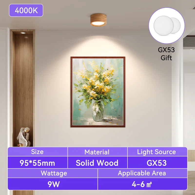 GX53 Fa Downlight LED Mennyezeti Lámpa – Beépíthető Spot