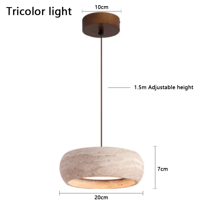 Travertin Kő Függő Lámpa – Modern LED Nappaliba és Hálószobába
