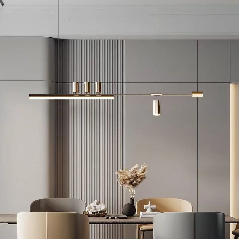 Minimalista Lineáris Csillár – Modern LED Lámpa Étterembe, Bárba és Nappaliba