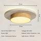 Kő és Fa Mennyezeti Lámpa – Wabi-Sabi Kerek LED 22cm Nappaliba