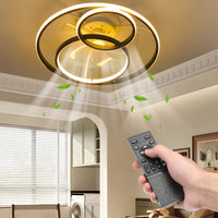 Kerek Mennyezeti Ventilátor LED Lámpával – 50W, Ø50cm, Dimmelhető Távirányítóval