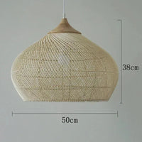 Rattan Függesztő Lámpa – Japán Stílusú Vintage LED E27