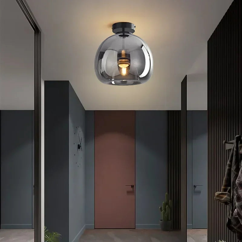 Üveg Nordic Mennyezeti Lámpa – Modern LED Folyosóra