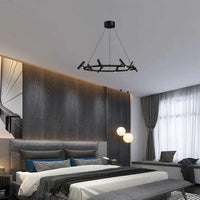 Nordic Design LED Csillár – Fém Függőlámpa Nappaliba és Étkezőbe (6/8/10 karos)