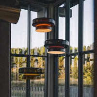 Üveg Gyűrű LED Függesztő Lámpa – Színes Modernist Design