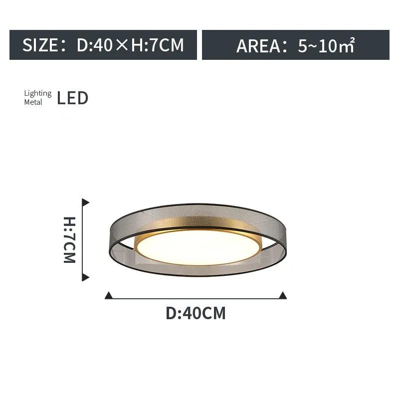 Modern Réz/Vas LED Mennyezeti Lámpa – Kerek, Dimmelhető Távirányítóval