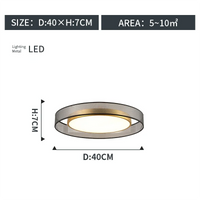 Modern Réz/Vas LED Mennyezeti Lámpa – Kerek, Dimmelhető Távirányítóval