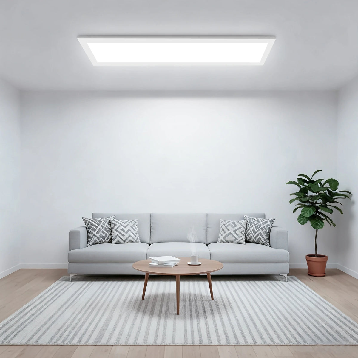 LED Flat Panel Mennyezeti Lámpa – 24W Távirányítós Dimmer, 2400 lm, Nappaliba és Hálószobába