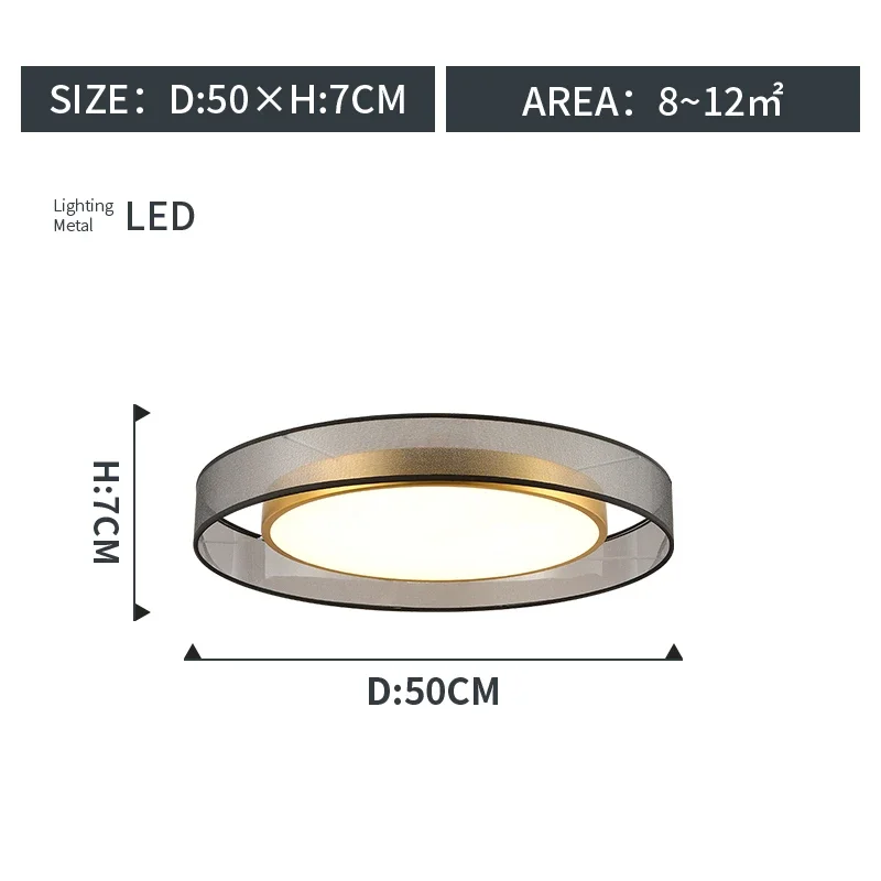 Modern Réz/Vas LED Mennyezeti Lámpa – Kerek, Dimmelhető Távirányítóval