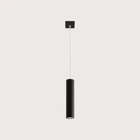 Acél csőspot függőlámpa, fekete (1 izzós)