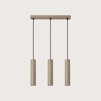 Acél csőspot függőlámpa, taupe (3 izzós – 45 cm-es sín)