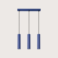 Acél csőspot függőlámpa, ultramarin (3 izzós – 45 cm-es sín)