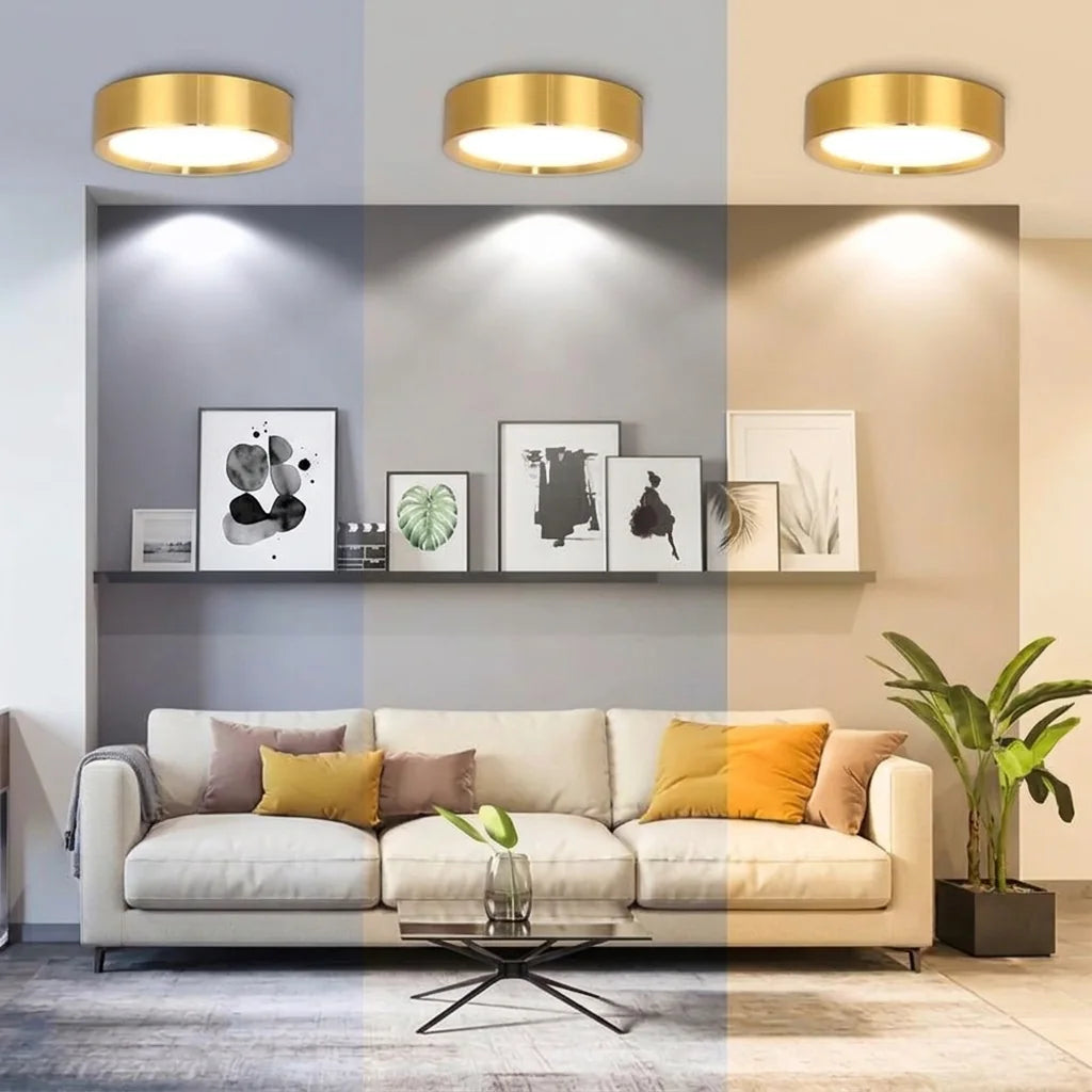 Arany LED downlight hideg, természetes és meleg fehér fénnyel