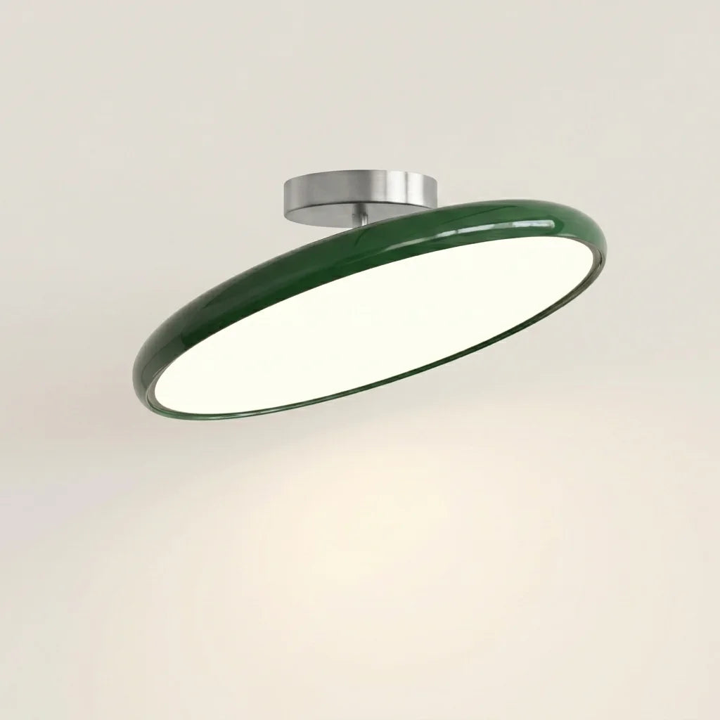 Art deco LED mennyezeti lámpa sötétzöld színben