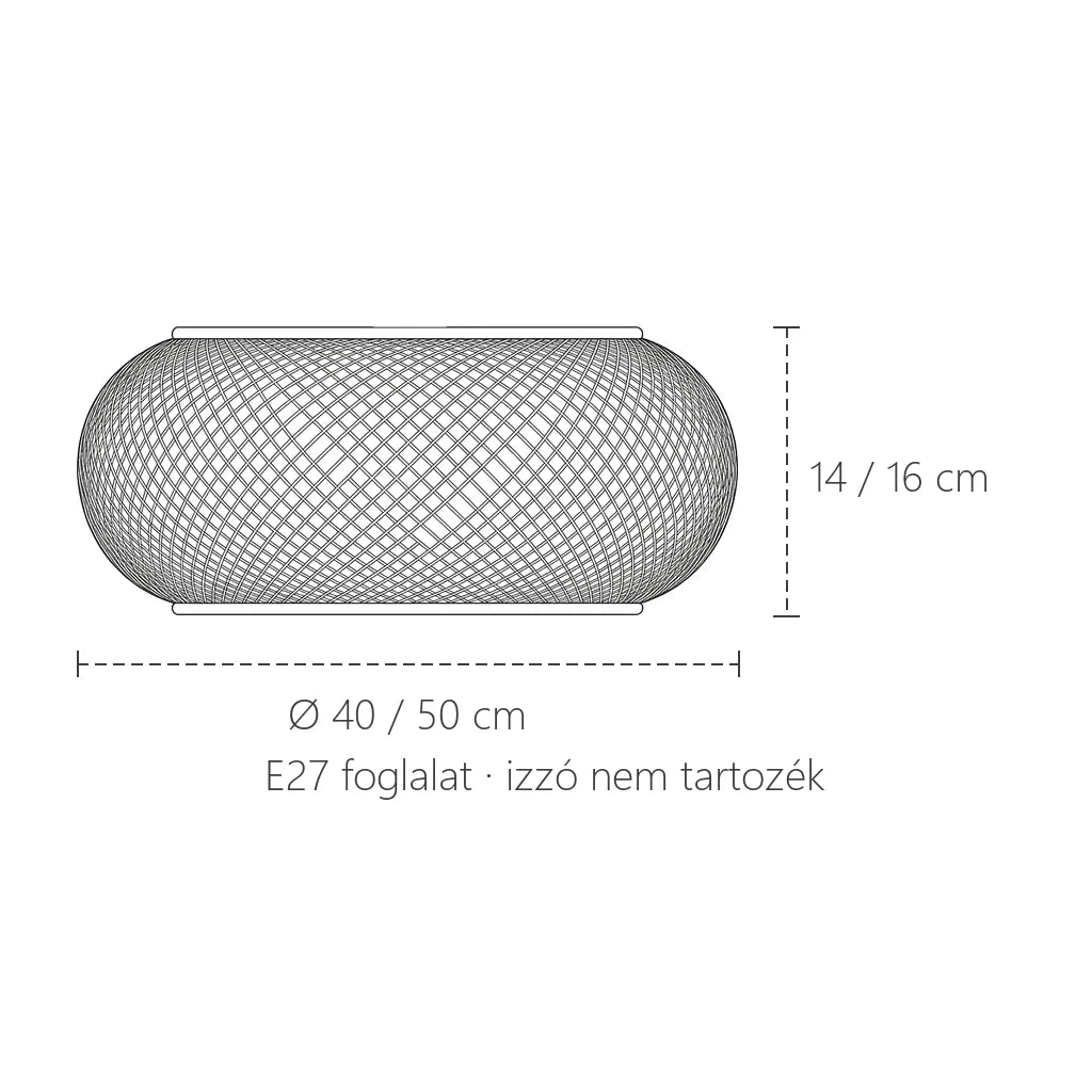 Bambusz mennyezeti lámpa méretei: Ø 40 vagy 50 cm
