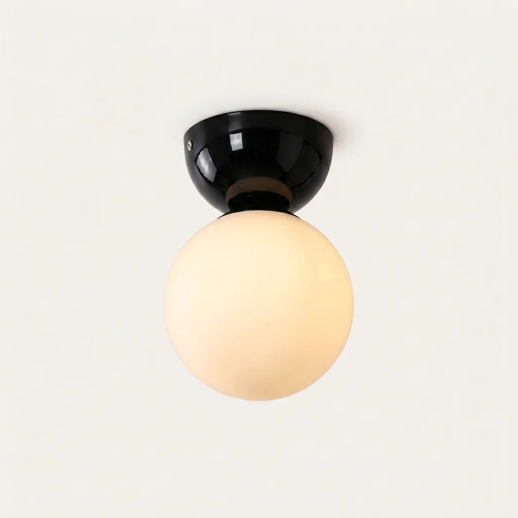 Fekete Bauhaus kupolás gömblámpa