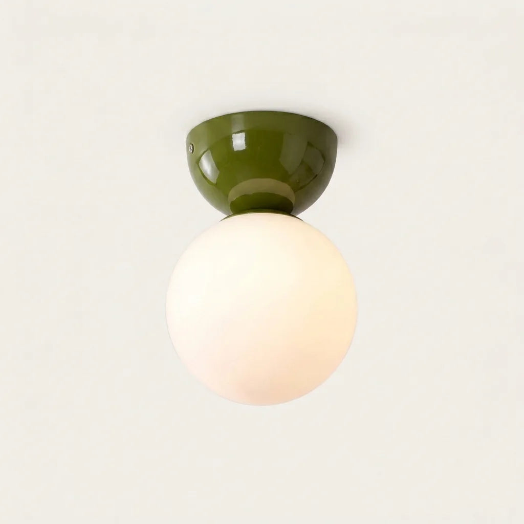 Zöld Bauhaus kupolás gömblámpa