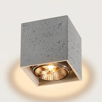 Világító beton kocka mennyezeti spotlámpa 14 cm