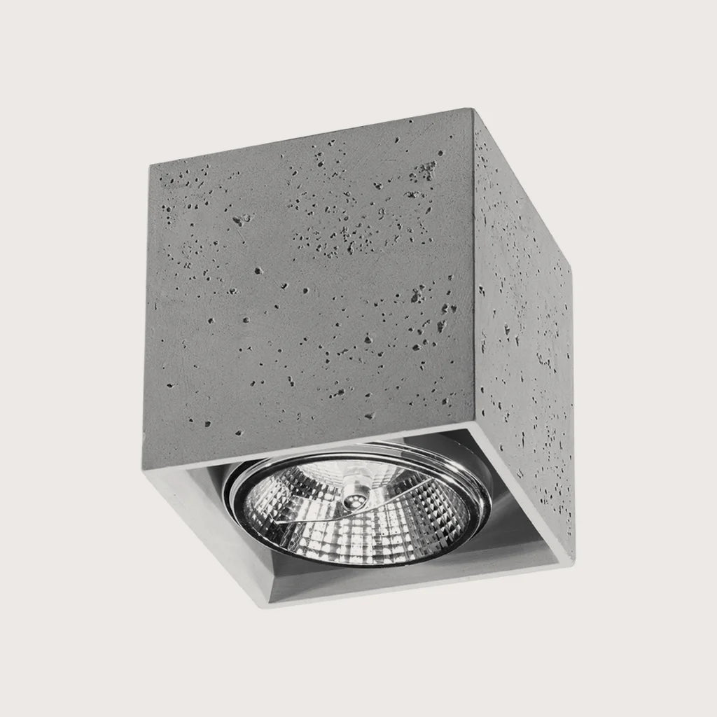 Beton kocka mennyezeti spotlámpa 14 cm