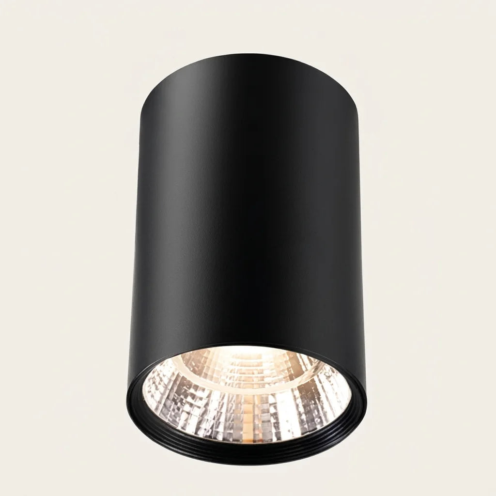 Fekete COB LED downlight mennyezeti spotlámpa áttetsző reflektorral
