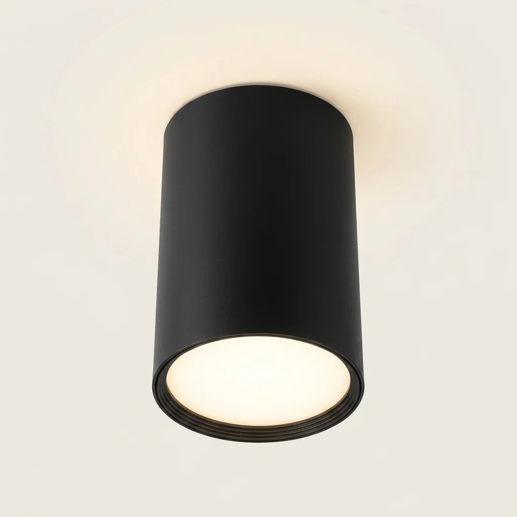 Fekete COB LED downlight szórt fényű opál búrával