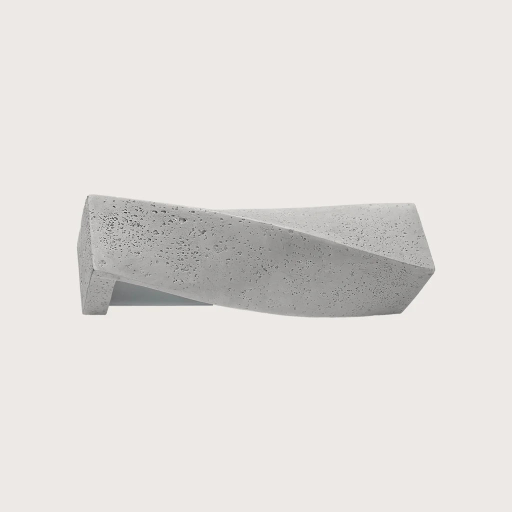 Csavart formájú kerámia vagy beton fali lámpa, szürke (2 izzós – beton)