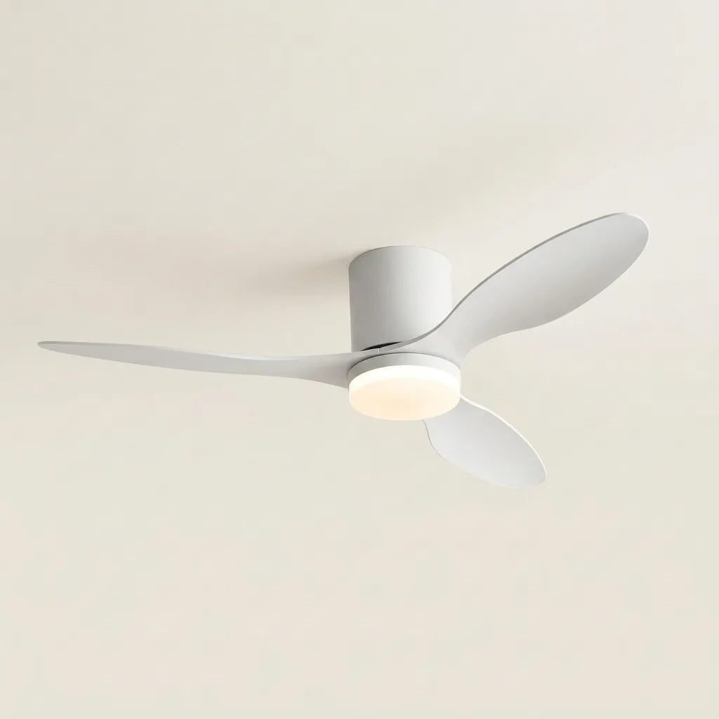 DC mennyezeti ventilátor lámpával fehér színben