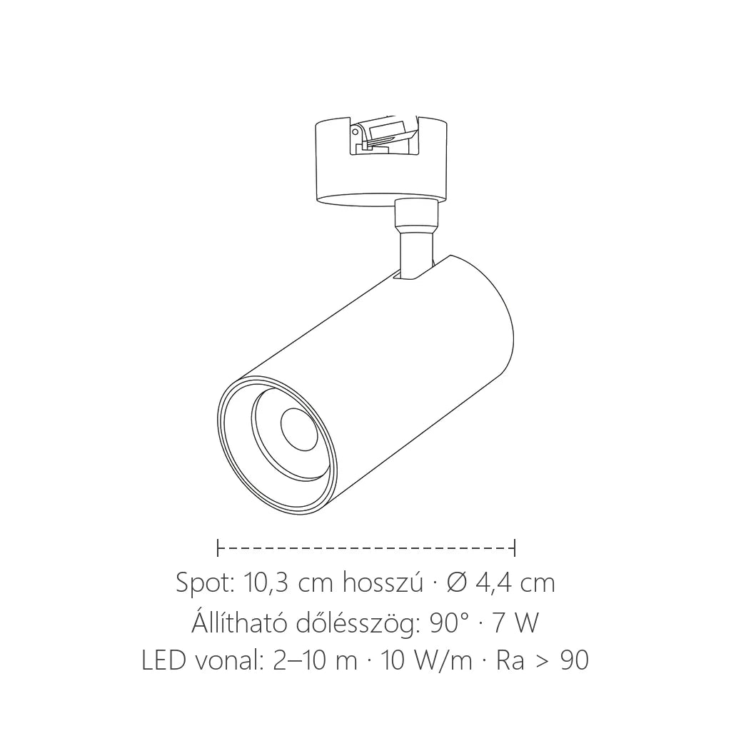 DIY LED vonalas lámpa és spot méretei
