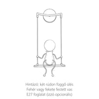 Hintázó emberke fali lámpa felépítése