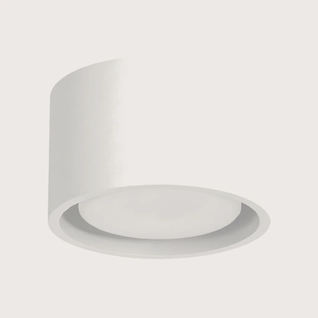 Extra lapos kerek alumínium mennyezeti lámpa, fehér (1 izzós)