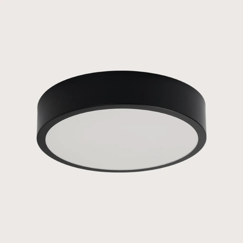Extra lapos kerek led mennyezeti lámpa, fekete (Ø 30 cm)