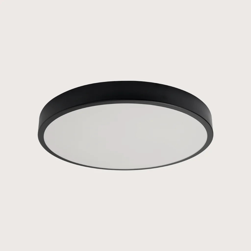 Extra lapos kerek led mennyezeti lámpa, fekete (Ø 60 cm)