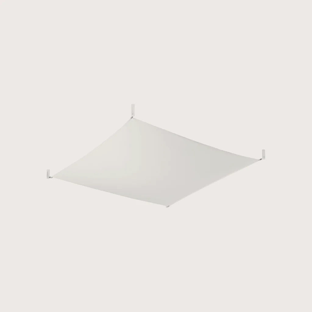 Fehér textil vitorla mennyezeti lámpa (105 × 105 cm – 4 fénycső)